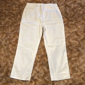 Nic + Zoe White Cropped Pants size 4